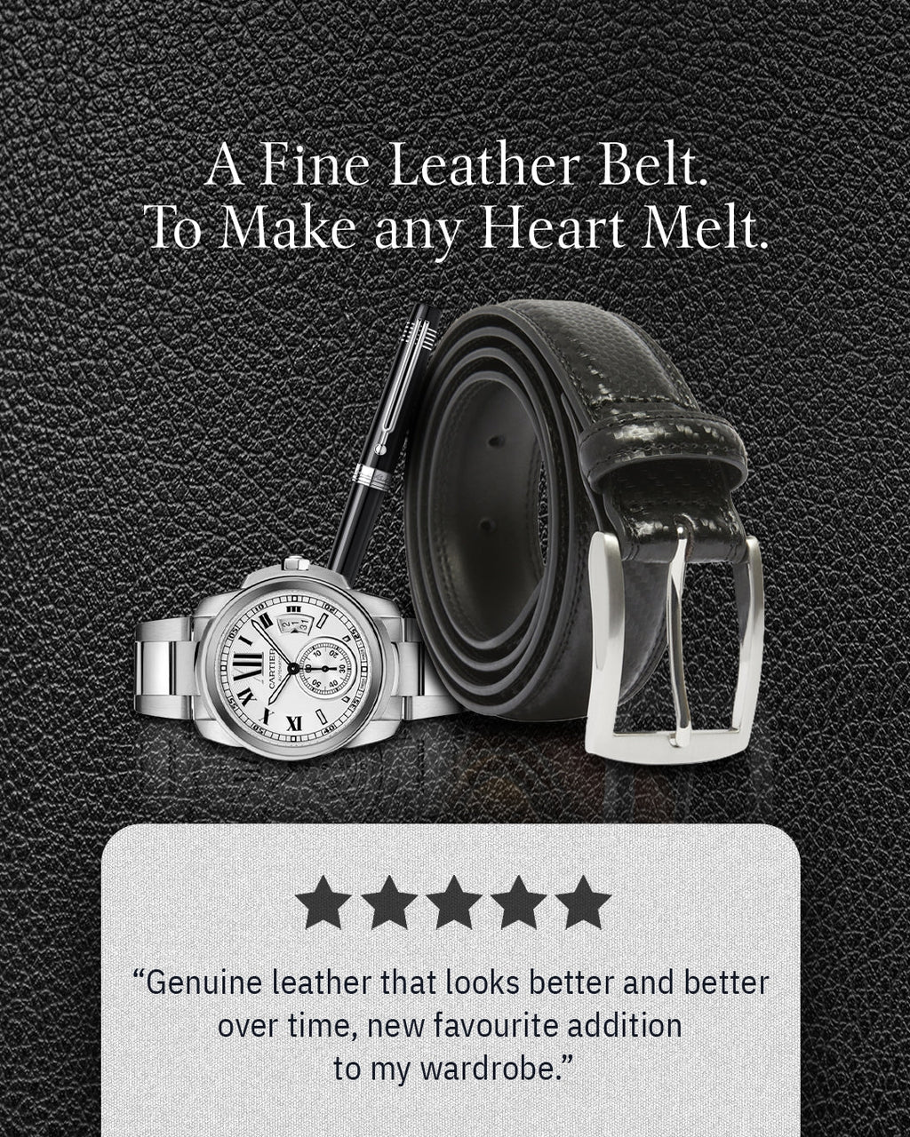 Slim Genuine Leather Belt