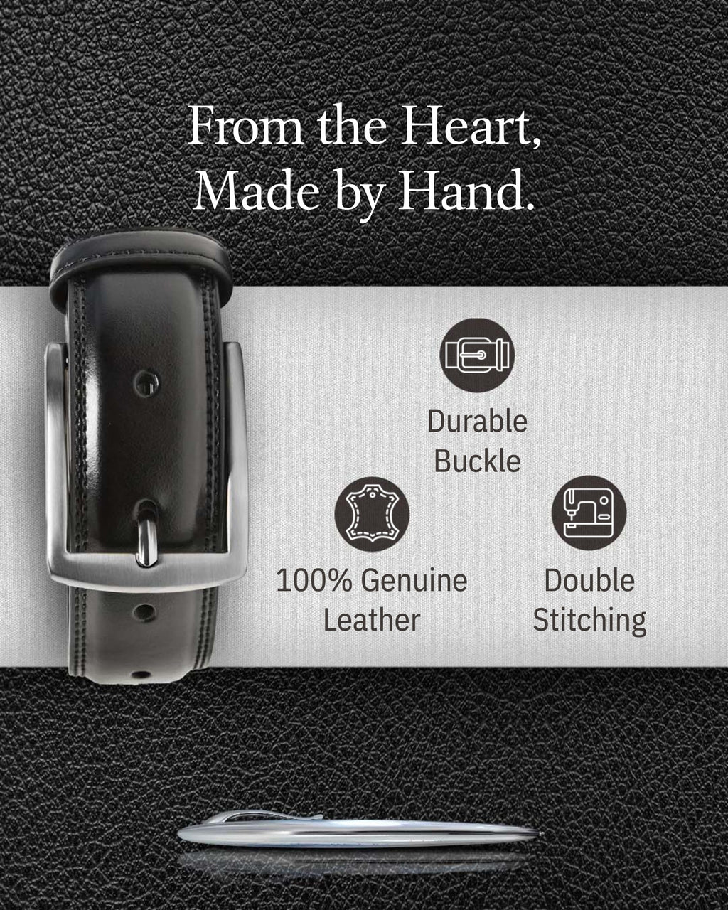 Slim Genuine Leather Belt