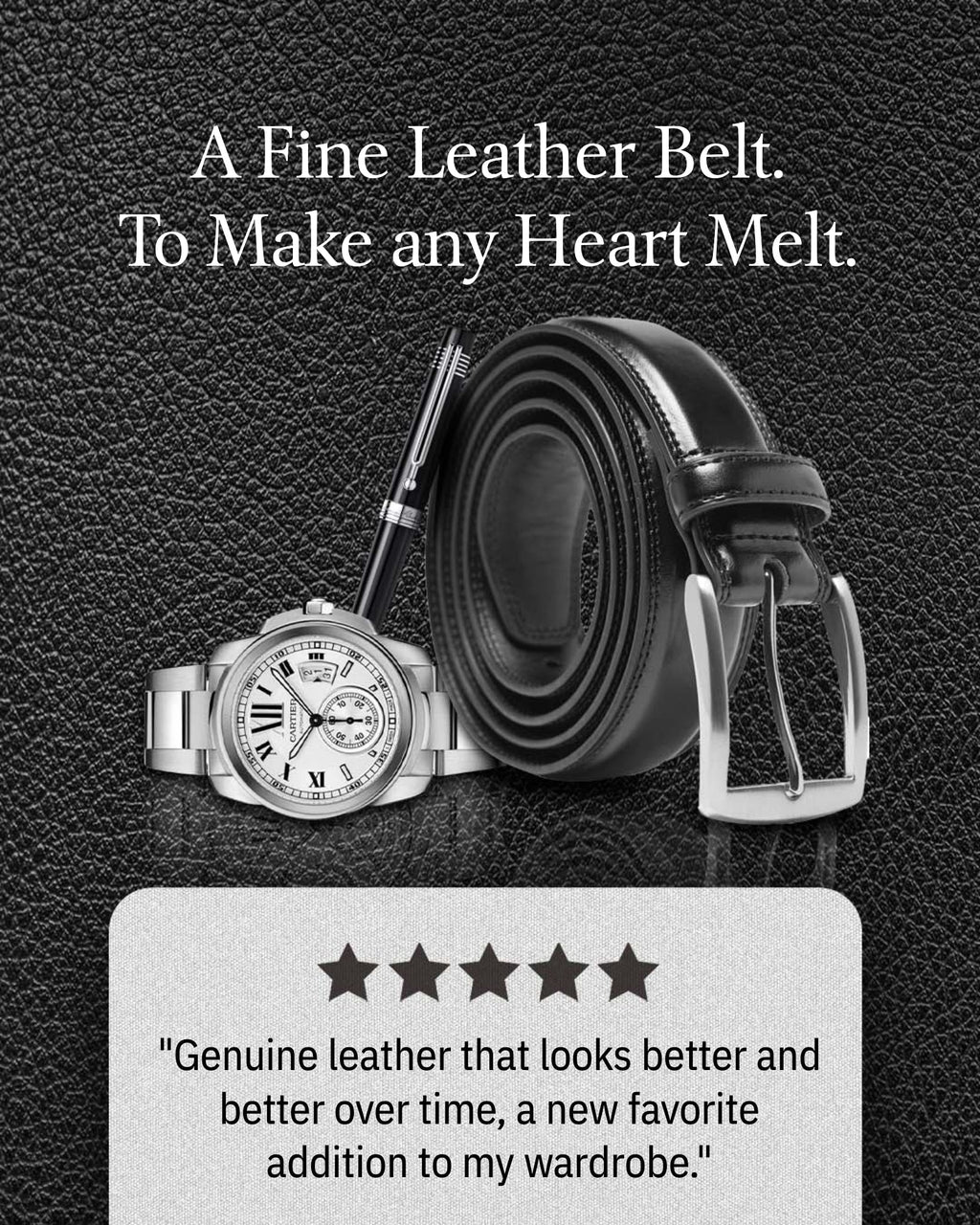 Slim Genuine Leather Belt
