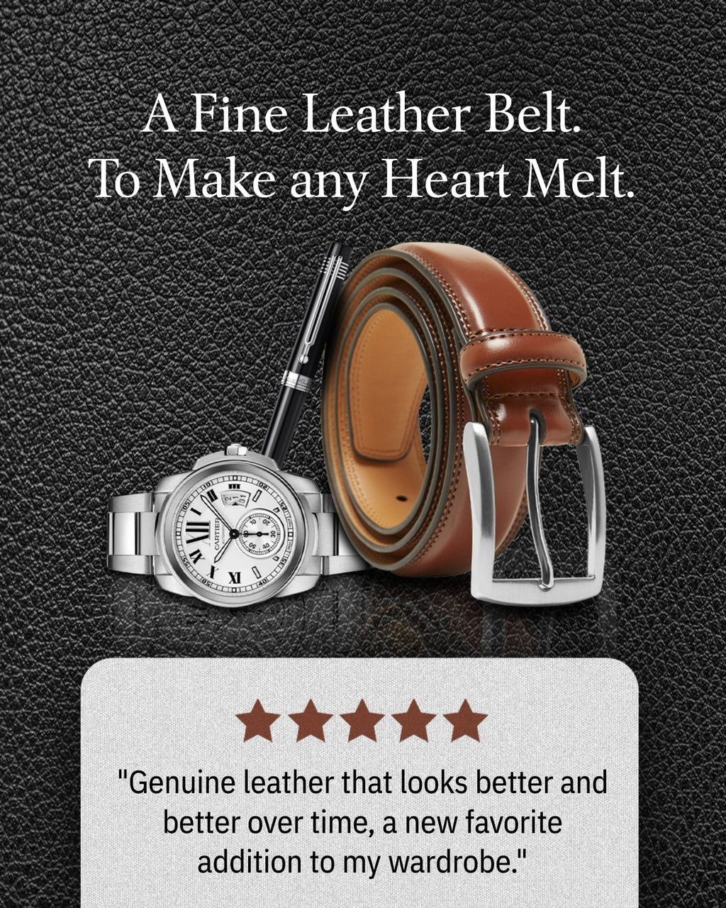 Slim Genuine Leather Belt