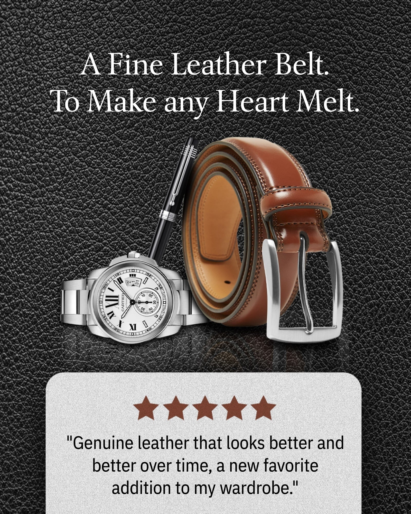 Slim Genuine Leather Belt