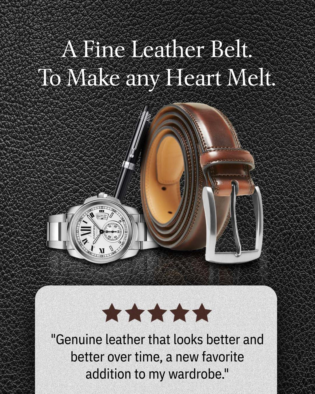 Slim Genuine Leather Belt