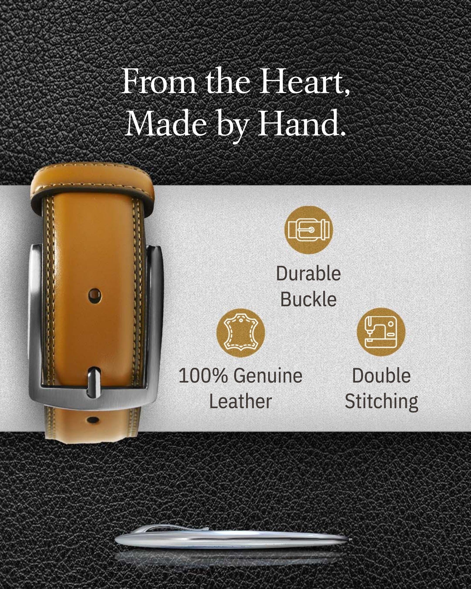 Slim Genuine Leather Belt