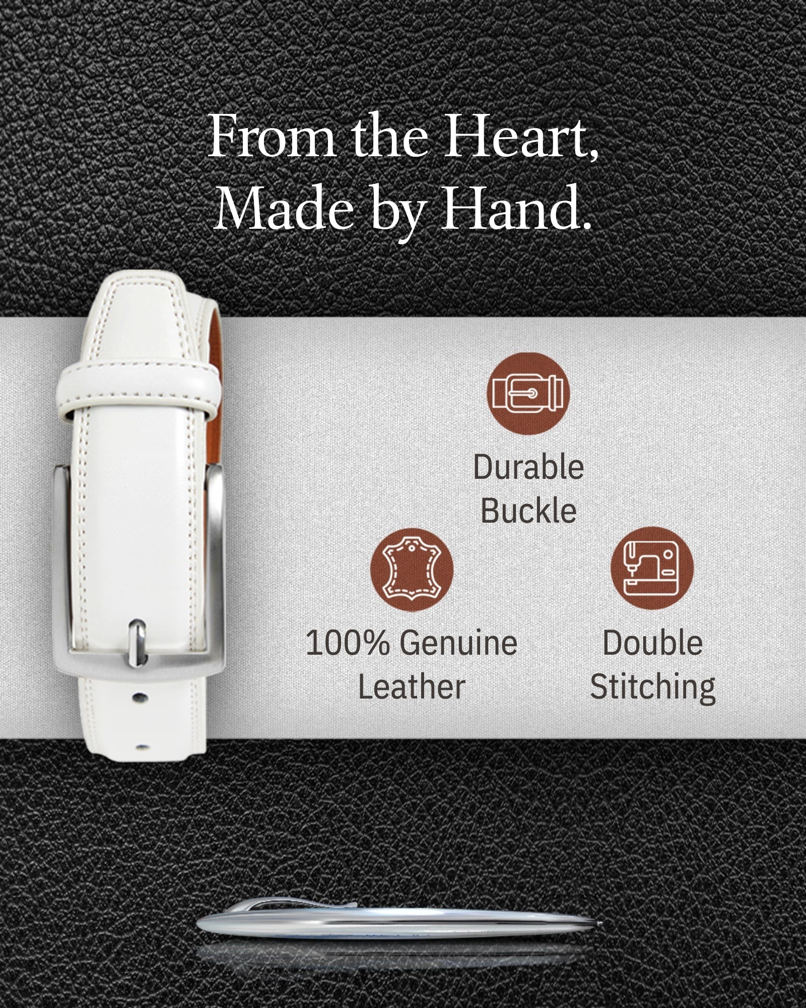 Slim Genuine Leather Belt