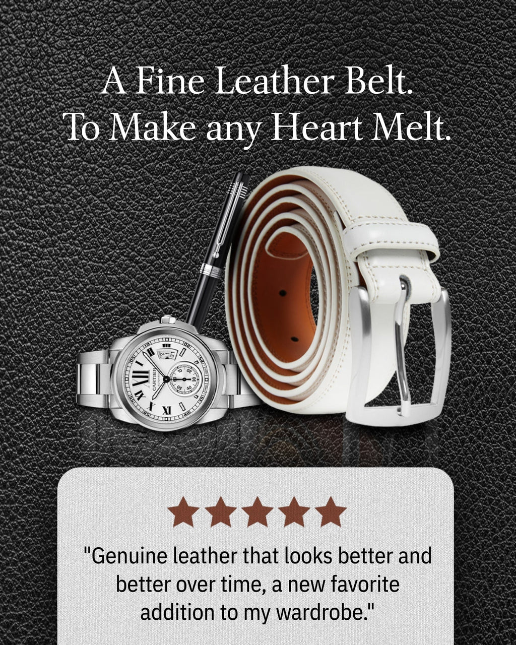 Slim Genuine Leather Belt