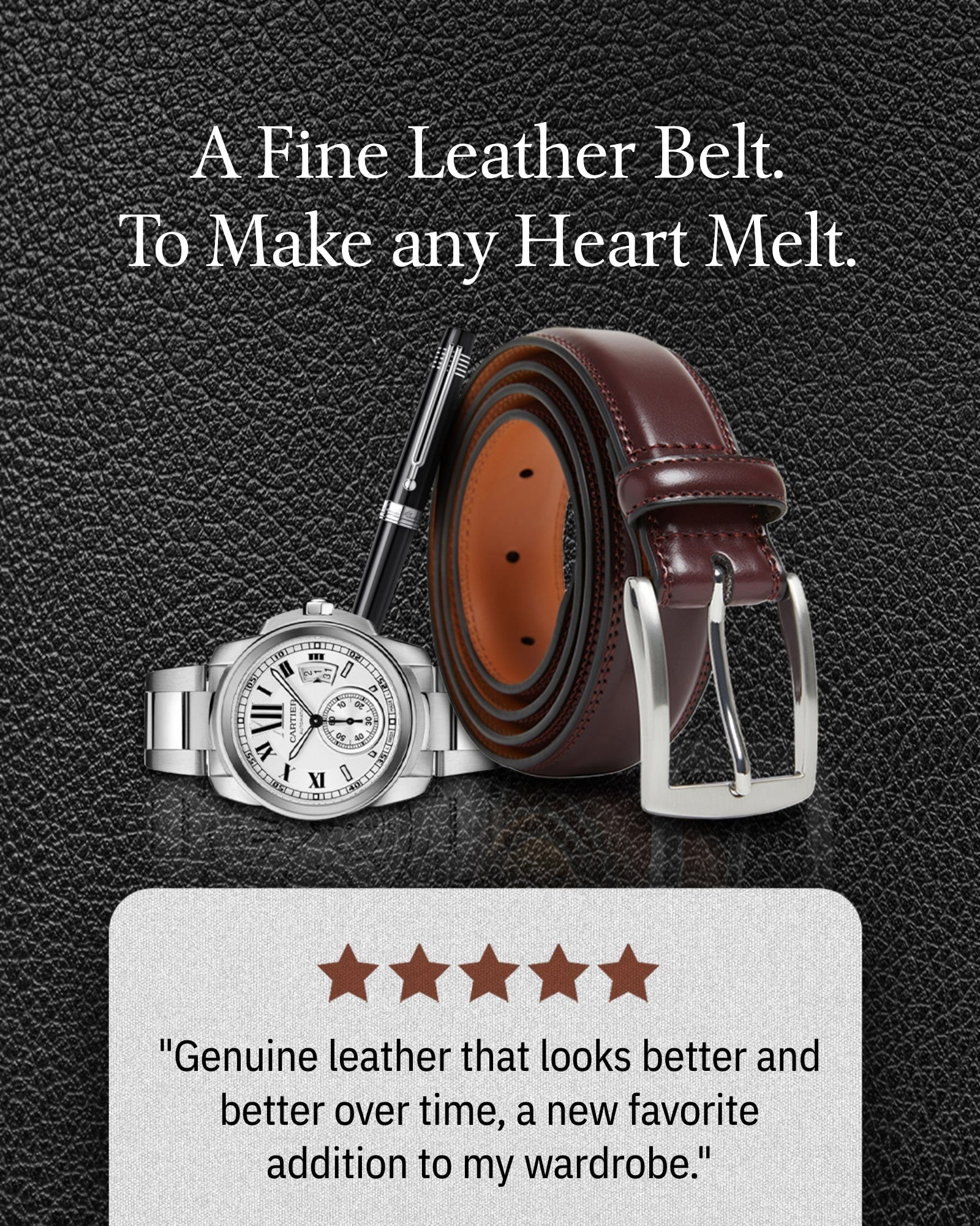 Slim Genuine Leather Belt