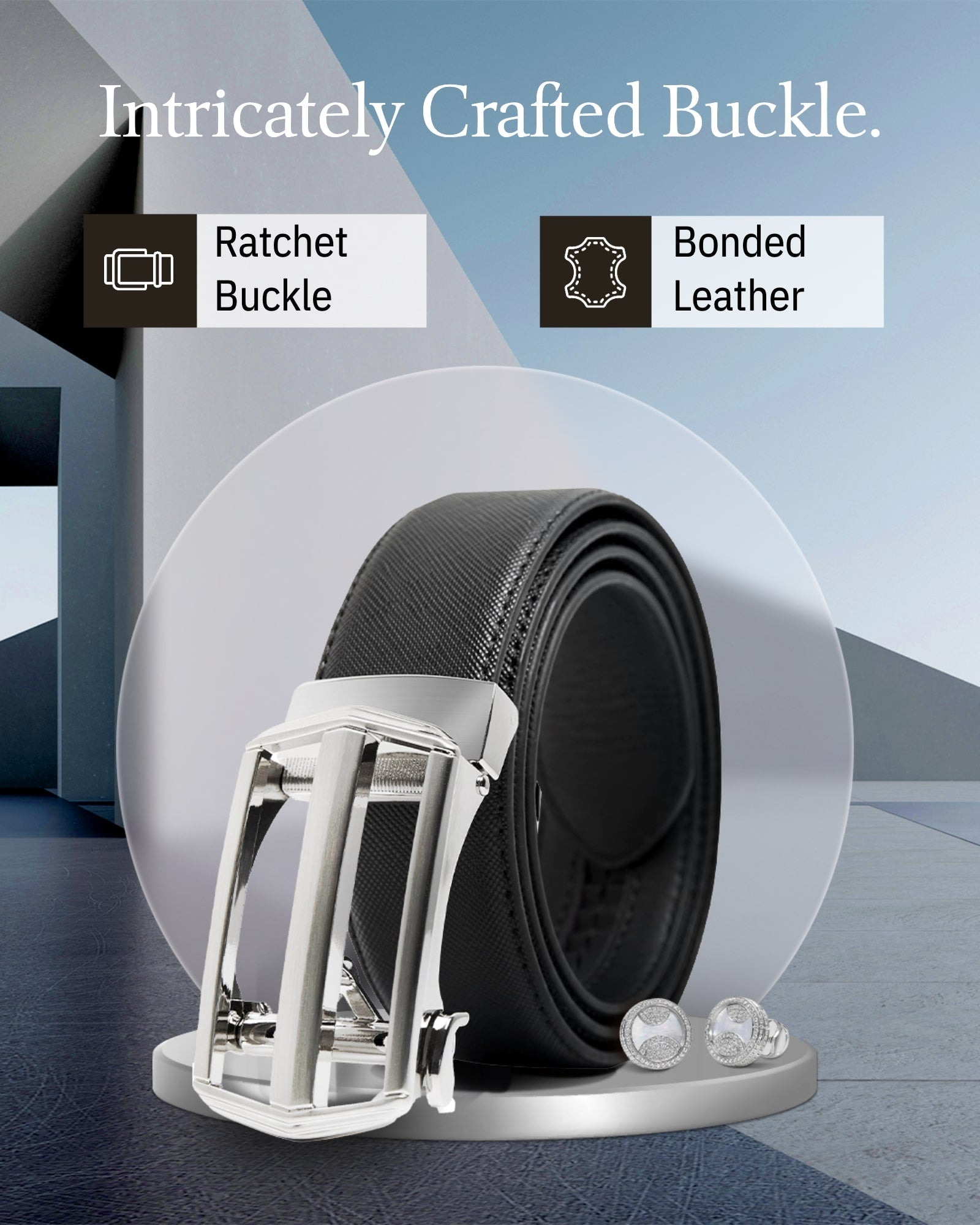 Bonded Leather Ratchet Belt