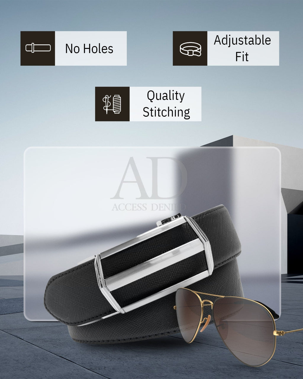 Bonded Leather Ratchet Belt