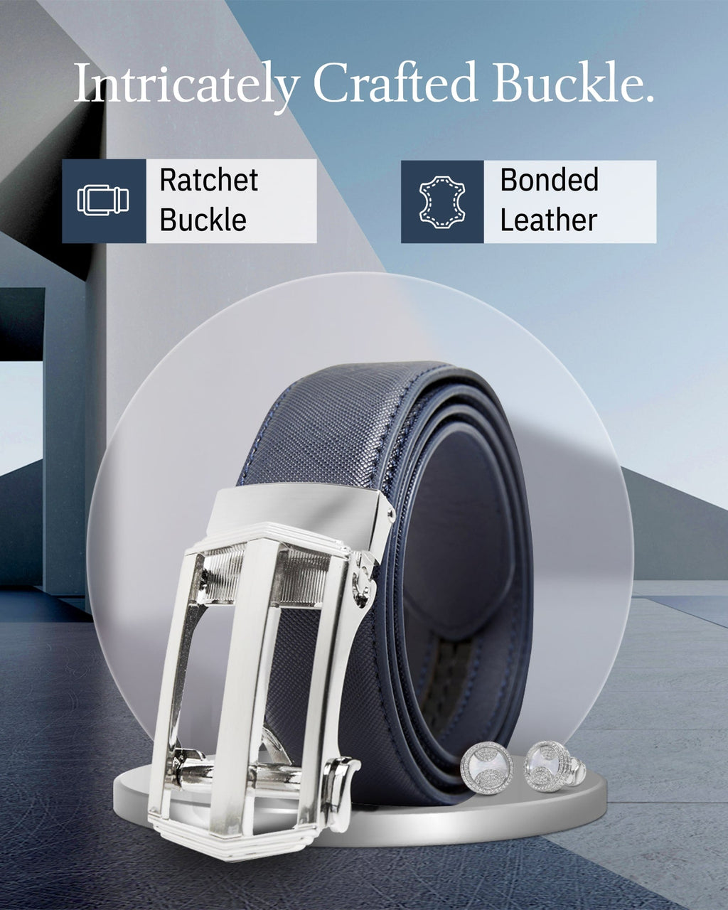 Bonded Leather Ratchet Belt
