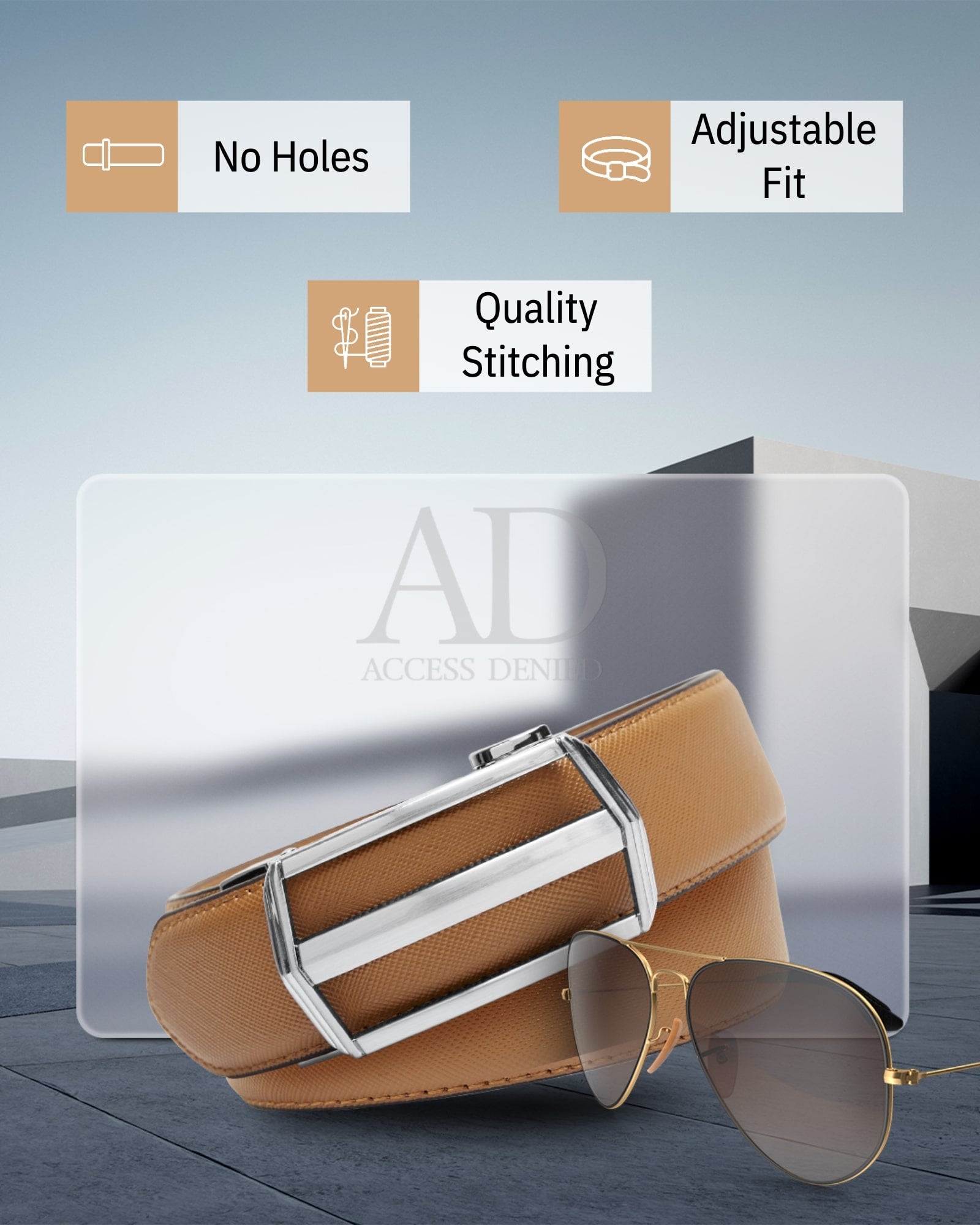 Bonded Leather Ratchet Belt