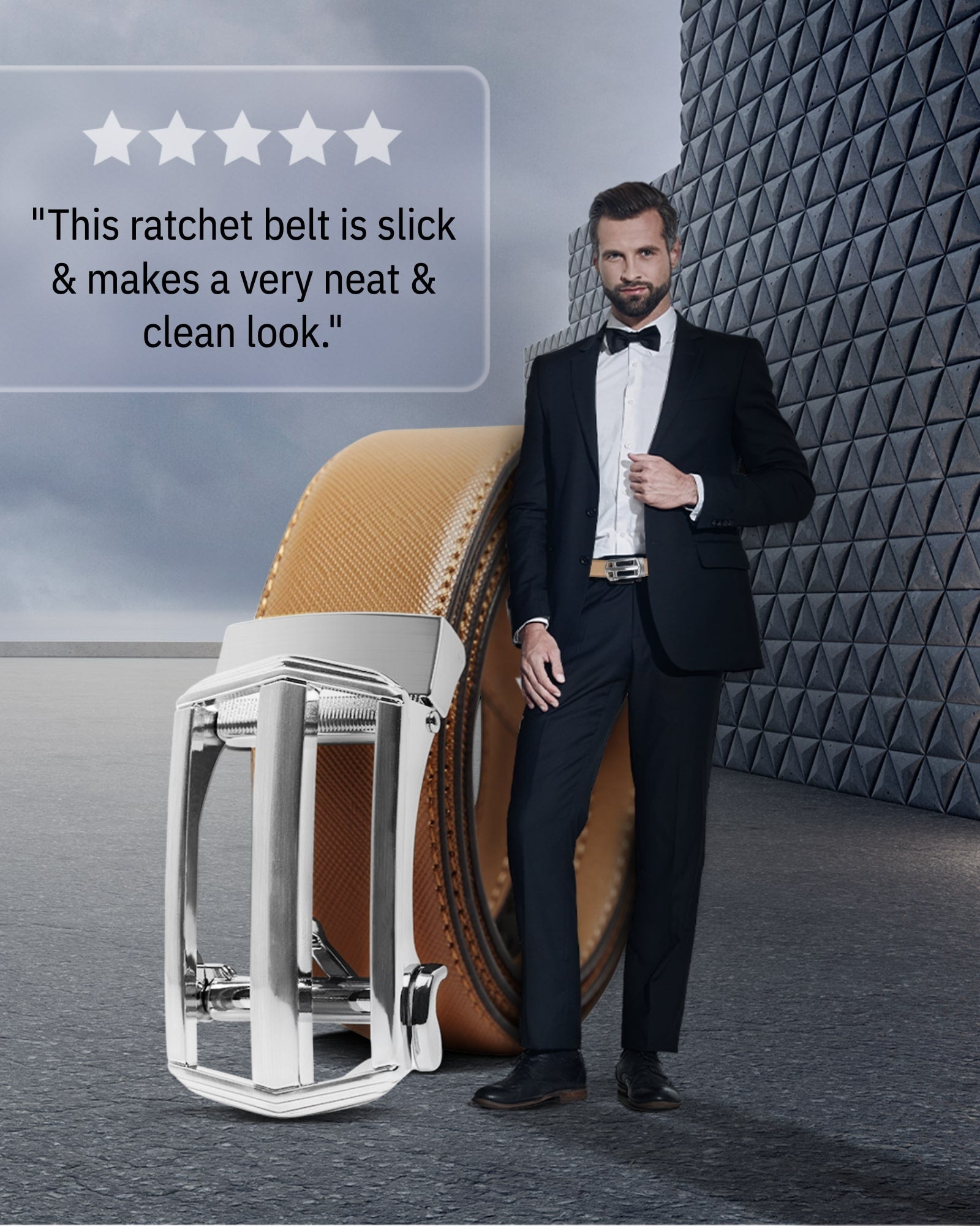 Bonded Leather Ratchet Belt