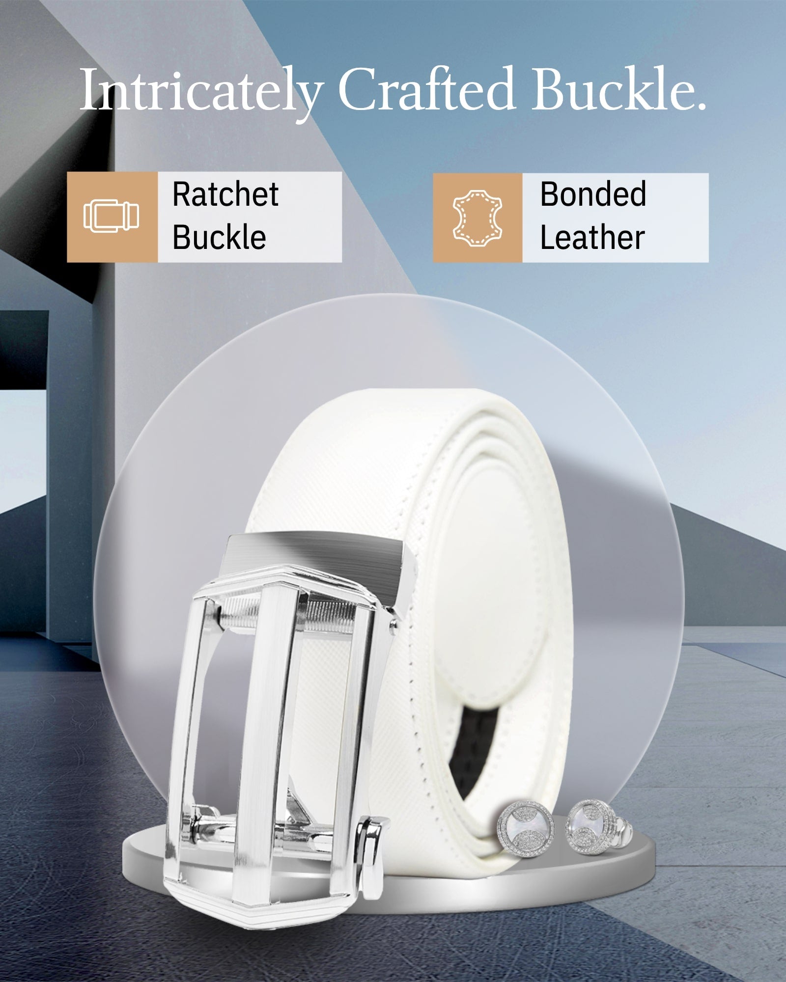 Bonded Leather Ratchet Belt