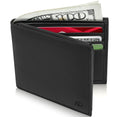 Full Grain Leather Bifold Wallet with Flip-Up ID