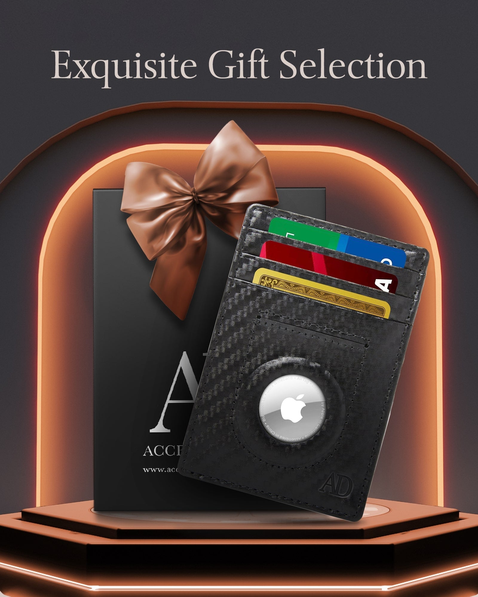 Leather Cardholder with Air Tag Pocket