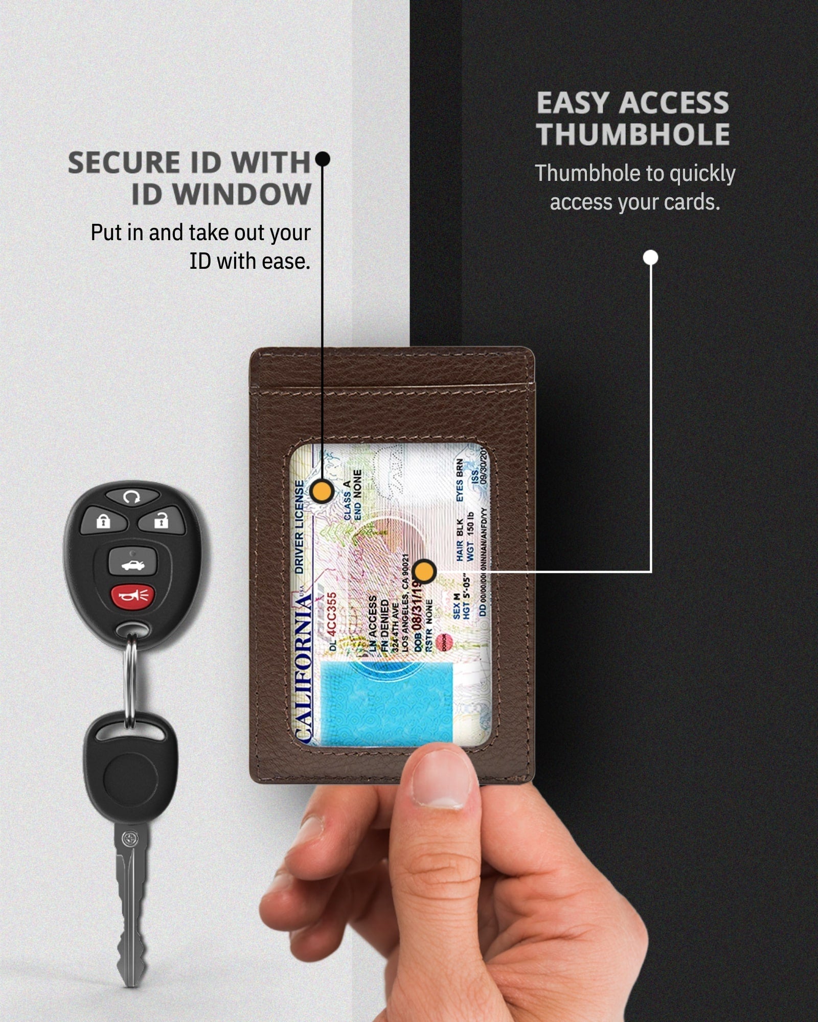 Slim Minimalist Leather Cardholder