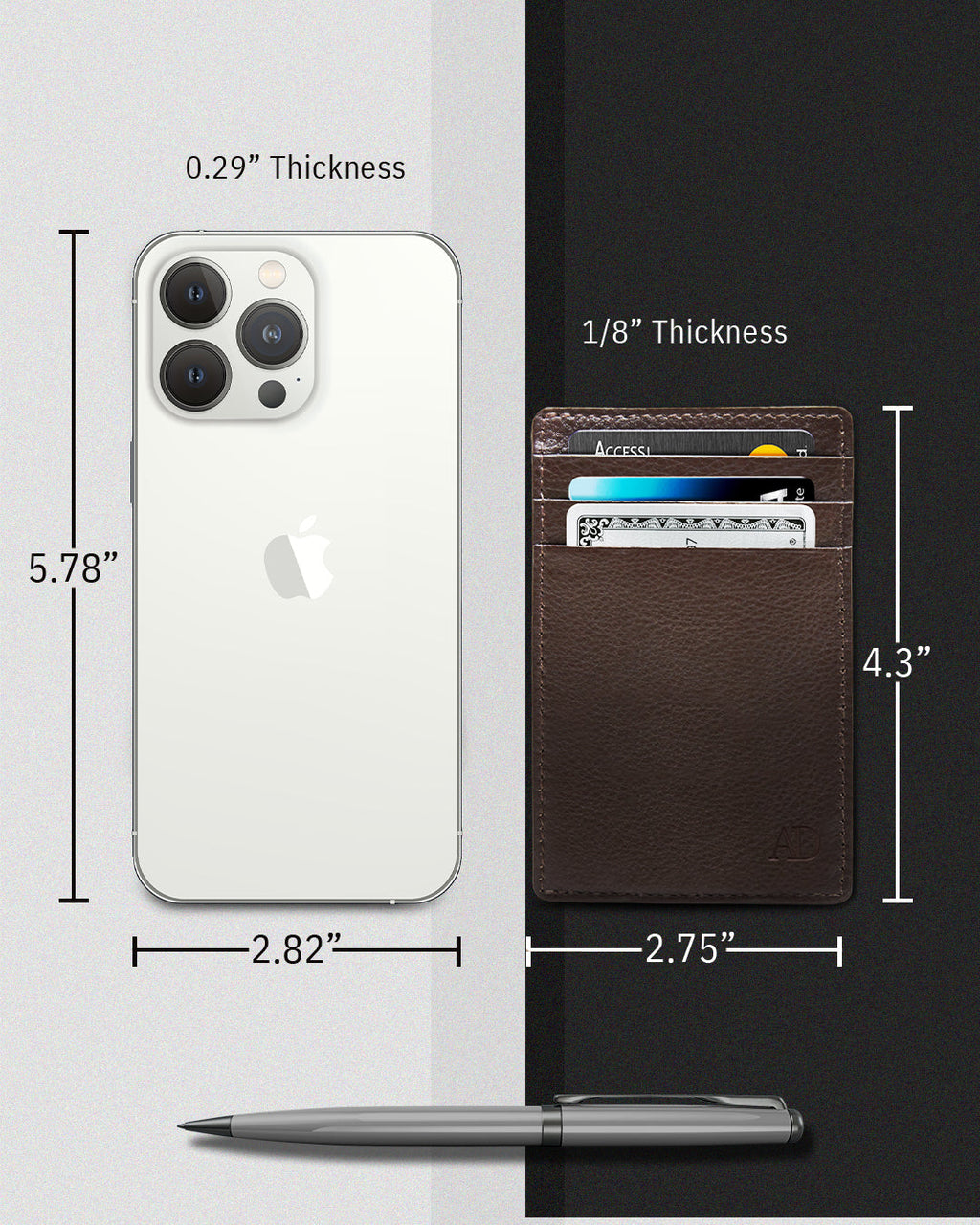 Slim Minimalist Leather Cardholder