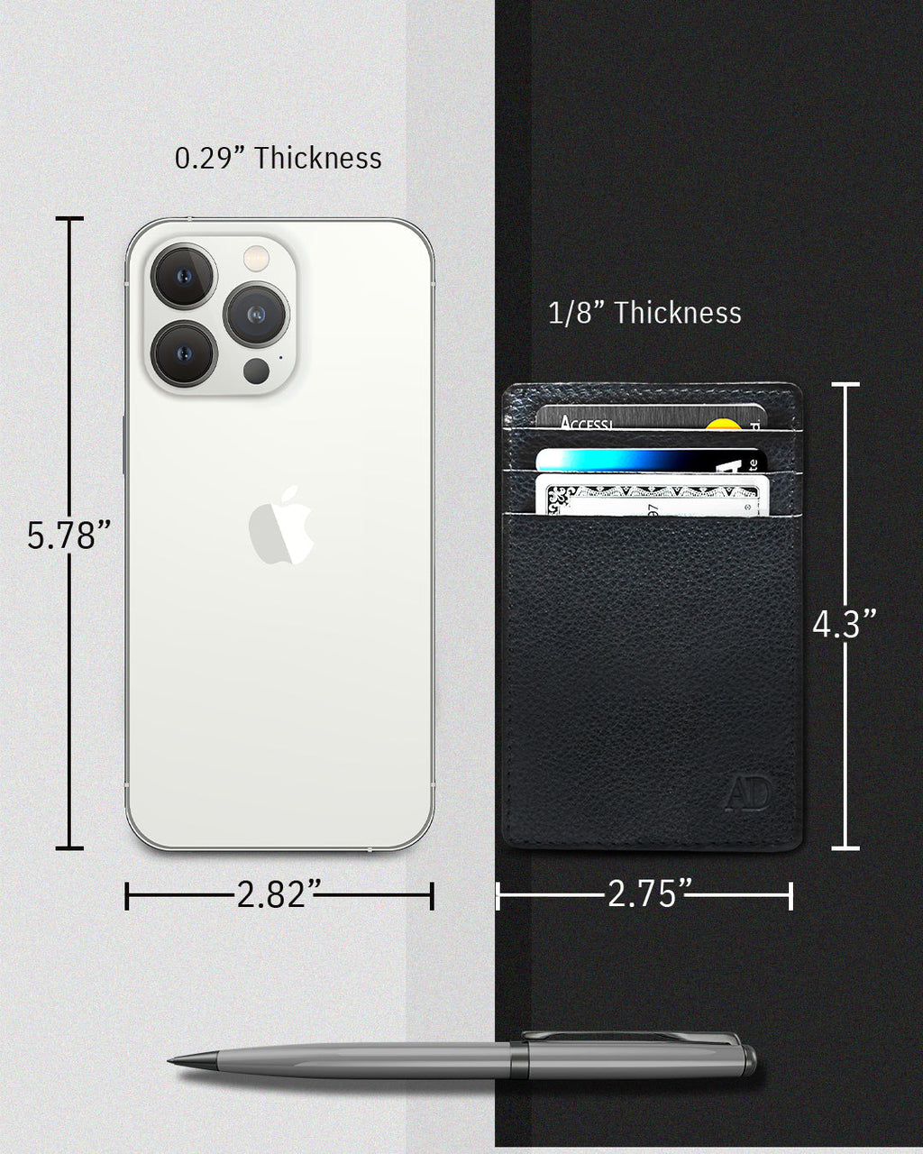 Slim Minimalist Leather Cardholder
