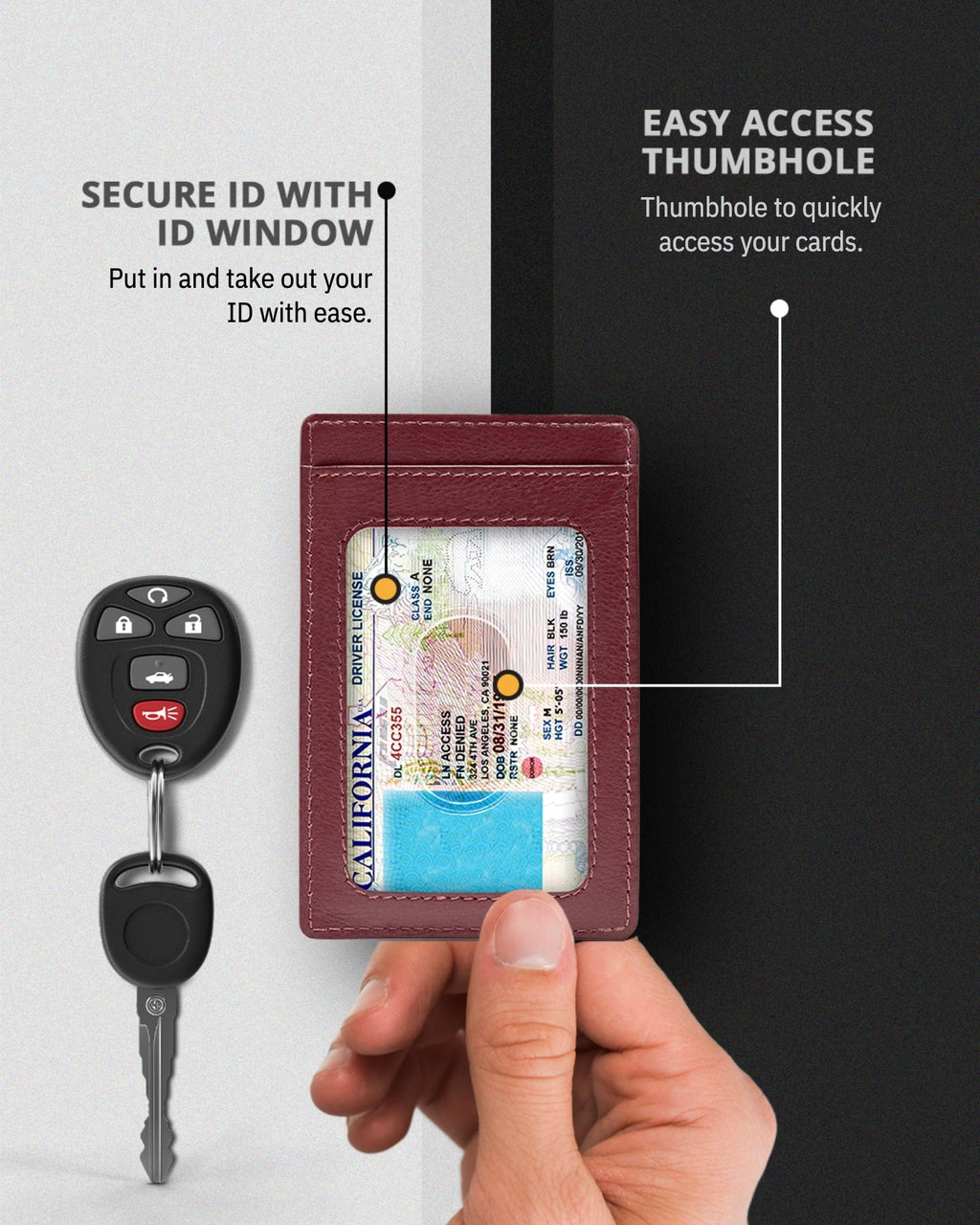 Slim Minimalist Leather Cardholder