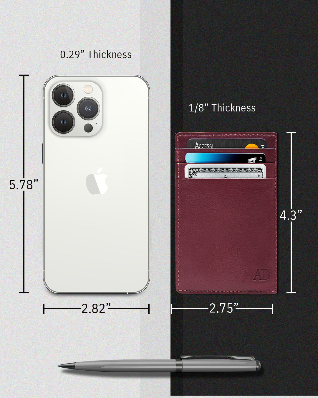 Slim Minimalist Leather Cardholder