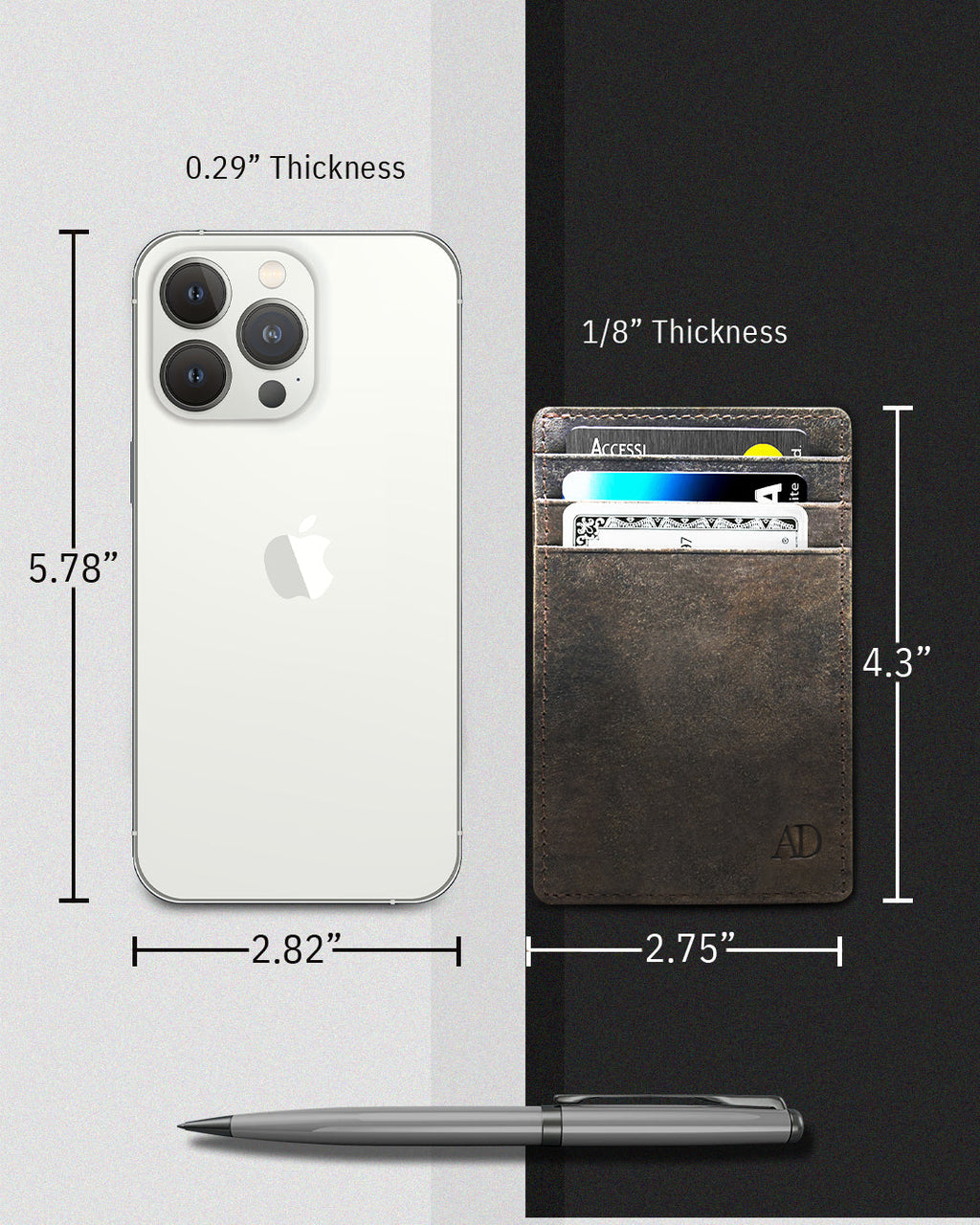 Slim Minimalist Leather Cardholder