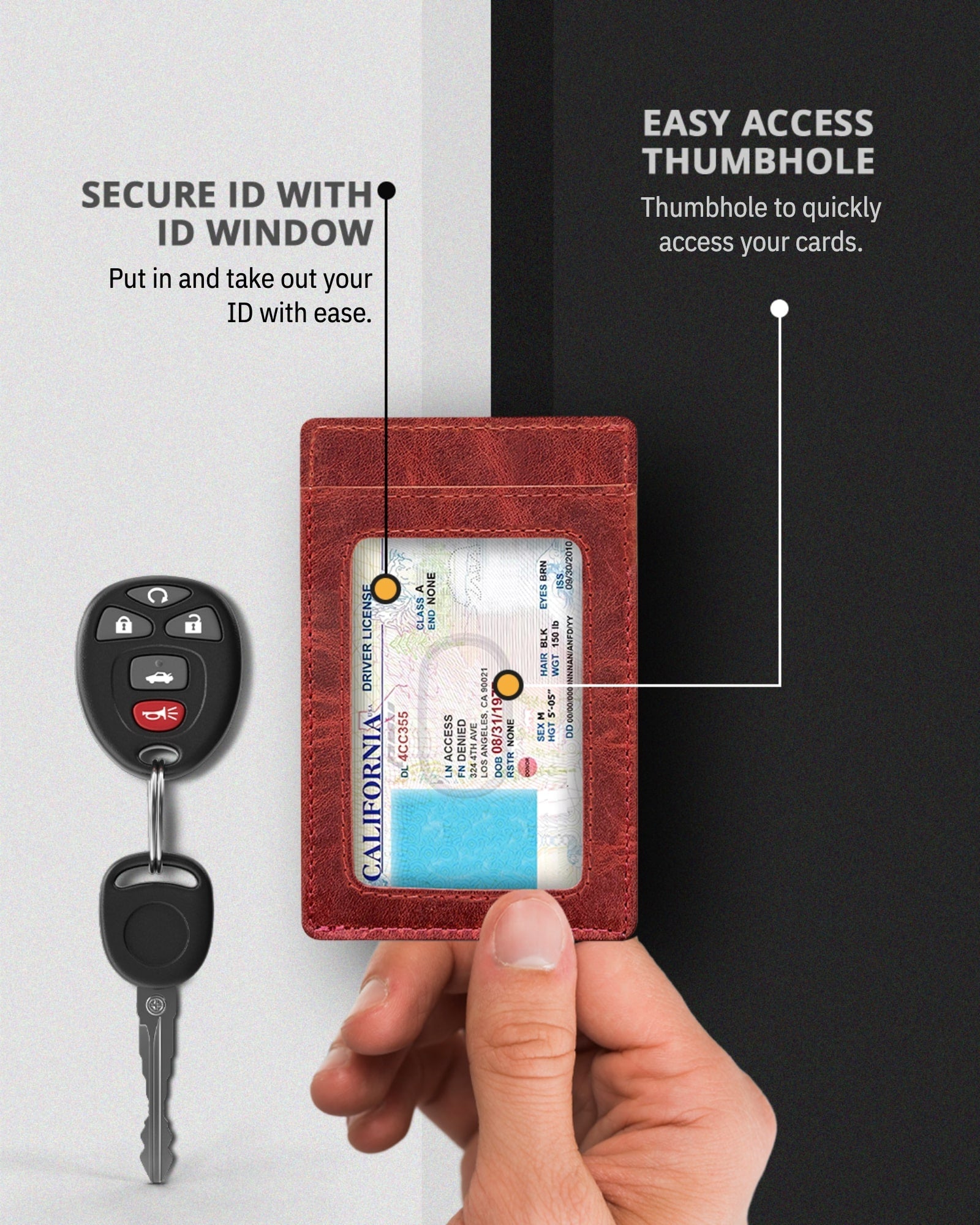 Slim Minimalist Leather Cardholder