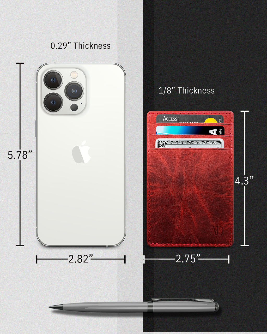 Slim Minimalist Leather Cardholder
