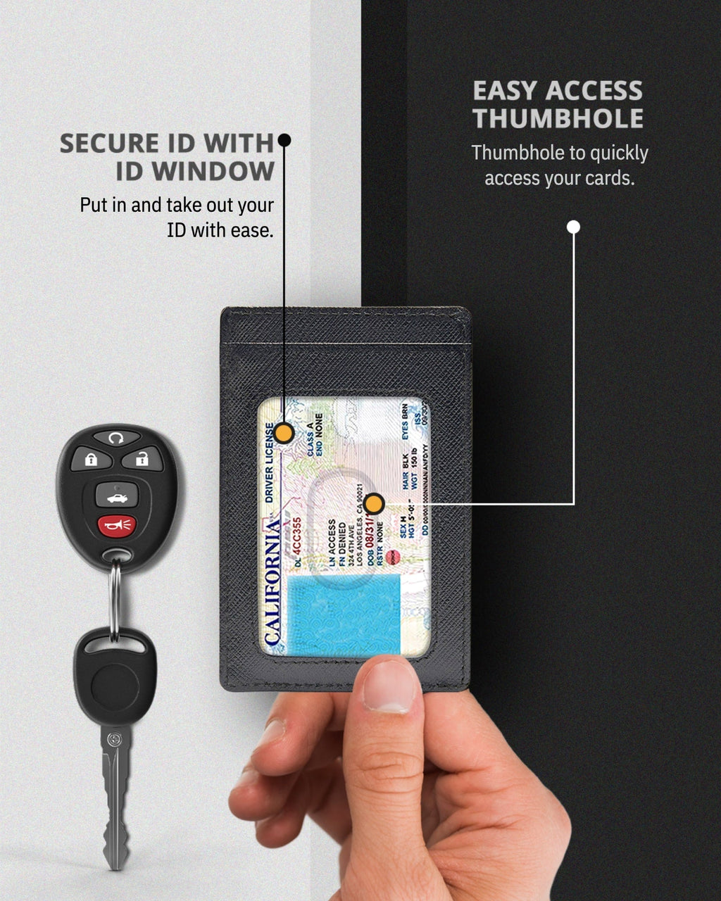Slim Minimalist Leather Cardholder