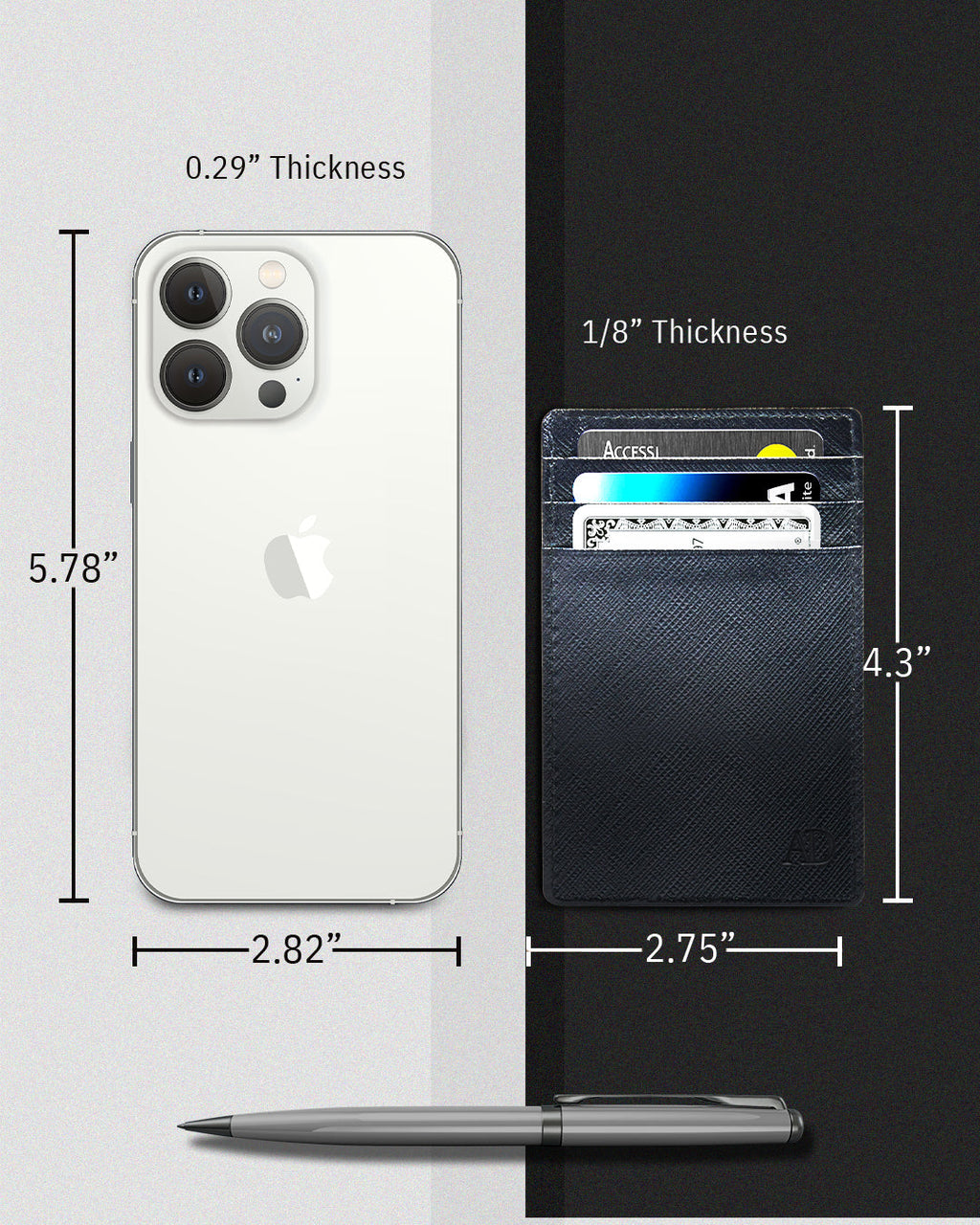 Slim Minimalist Leather Cardholder