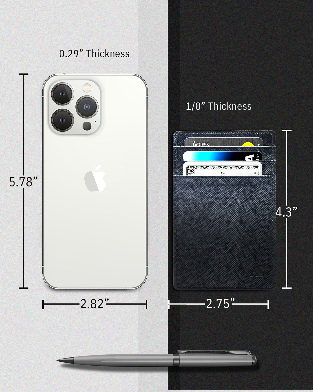 Slim Minimalist Leather Cardholder