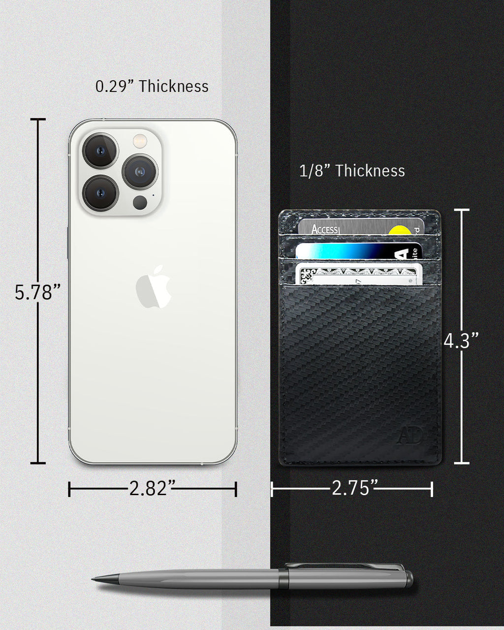 Slim Minimalist Leather Cardholder