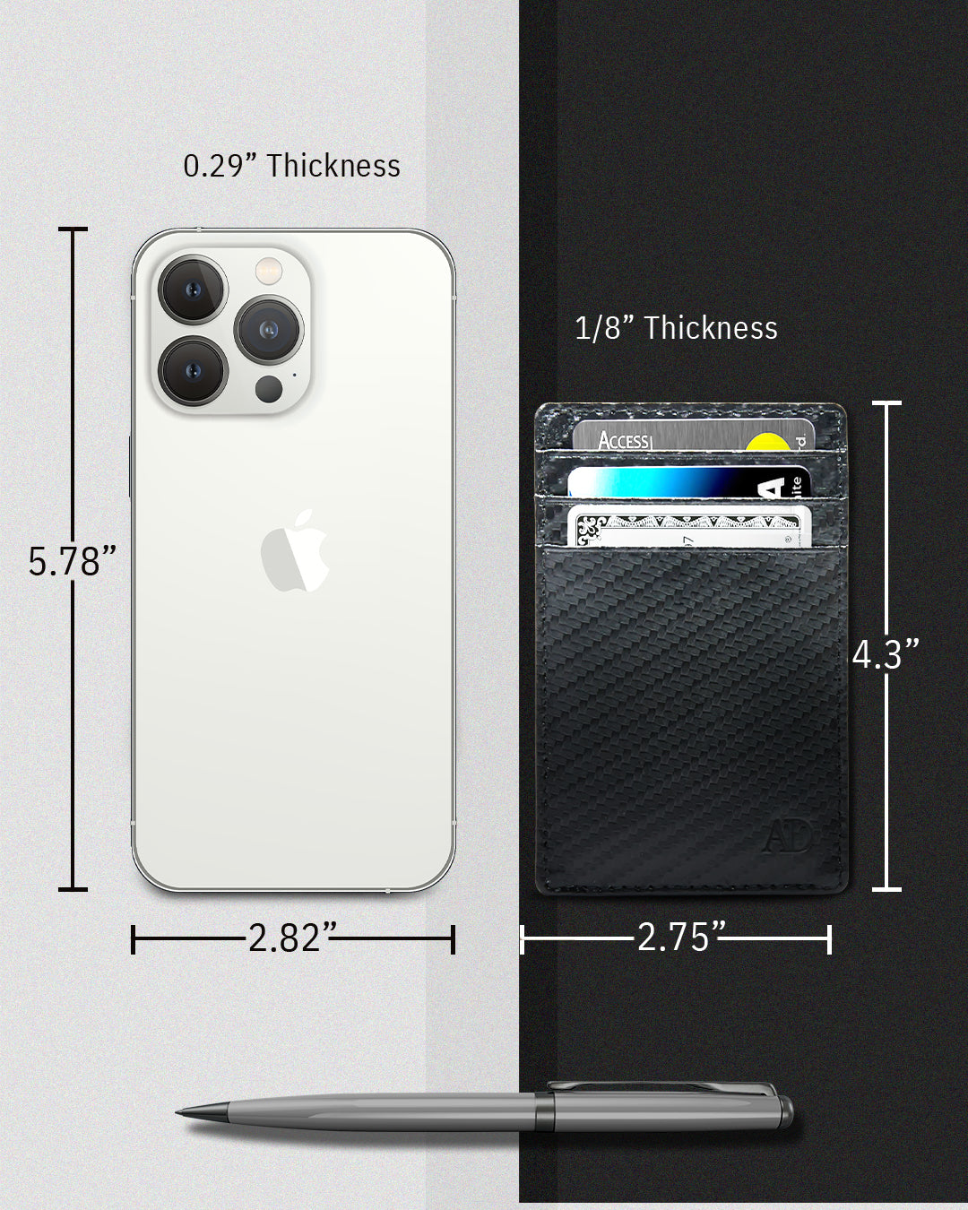 Slim Minimalist Leather Cardholder