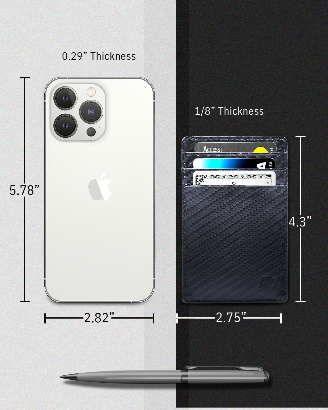Slim Minimalist Leather Cardholder