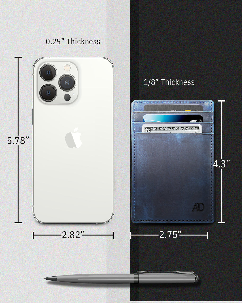 Slim Minimalist Leather Cardholder
