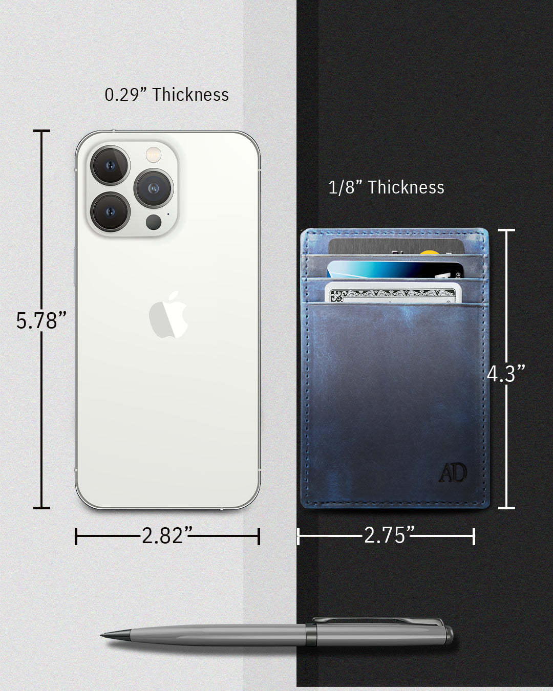 Slim Minimalist Leather Cardholder