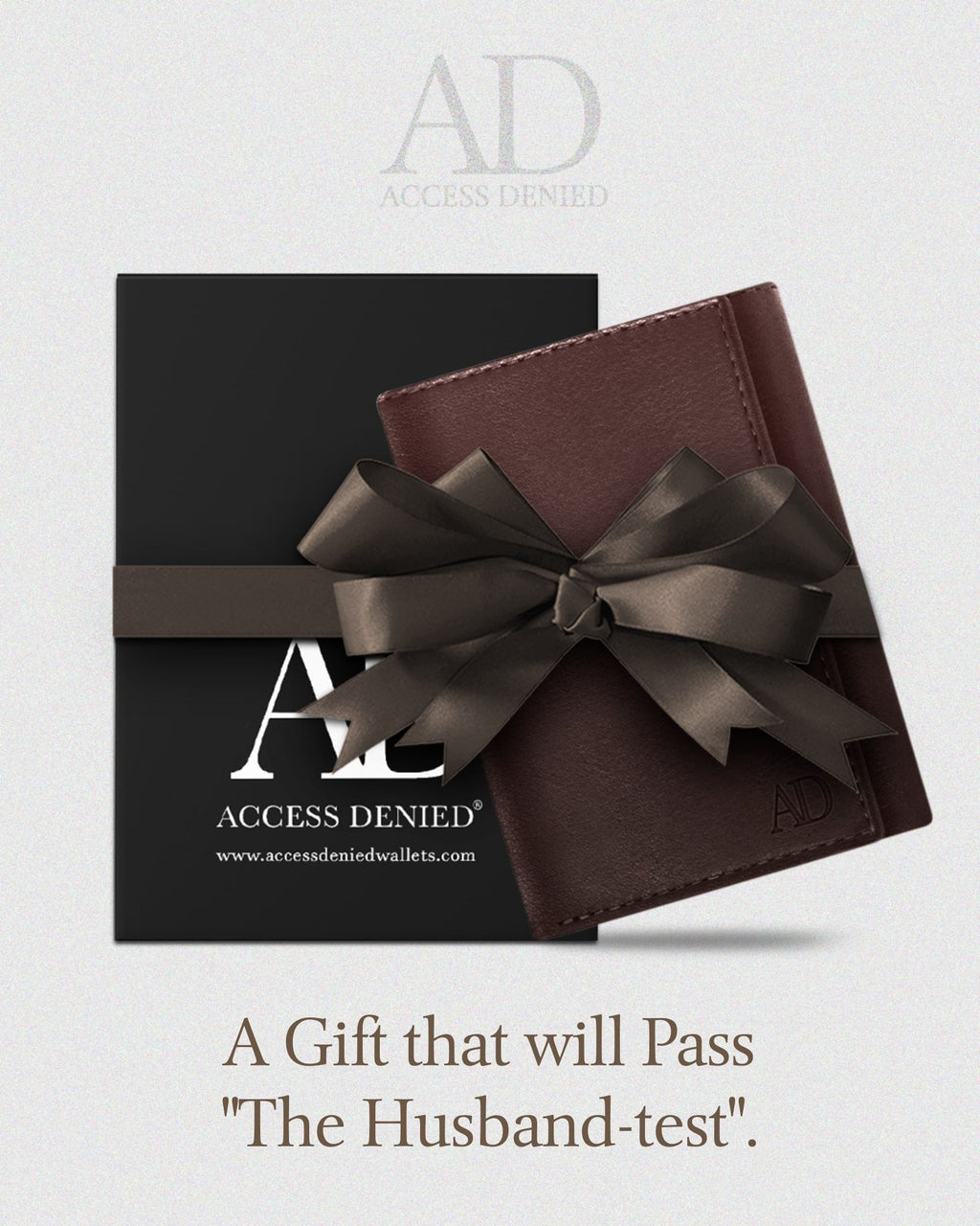 Full Grain Leather Trifold Wallet with ID Window