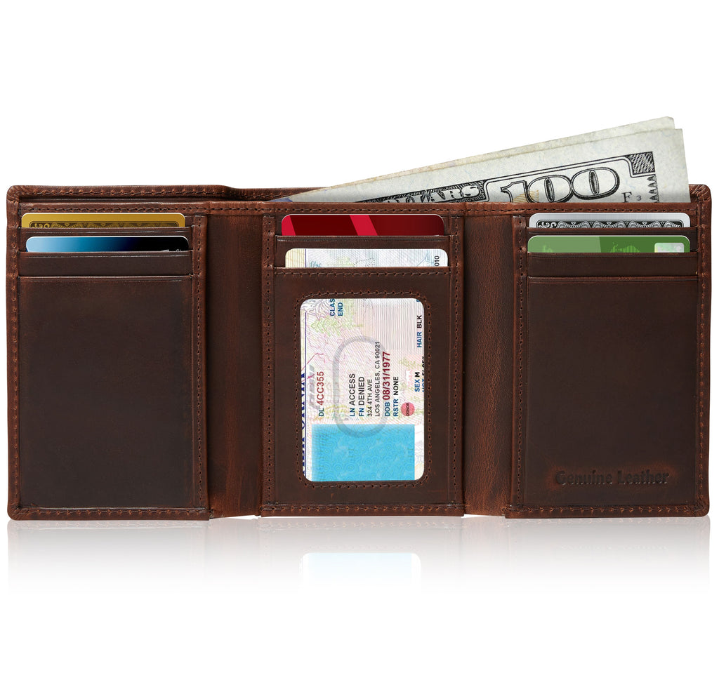 Full Grain Leather Trifold Wallet