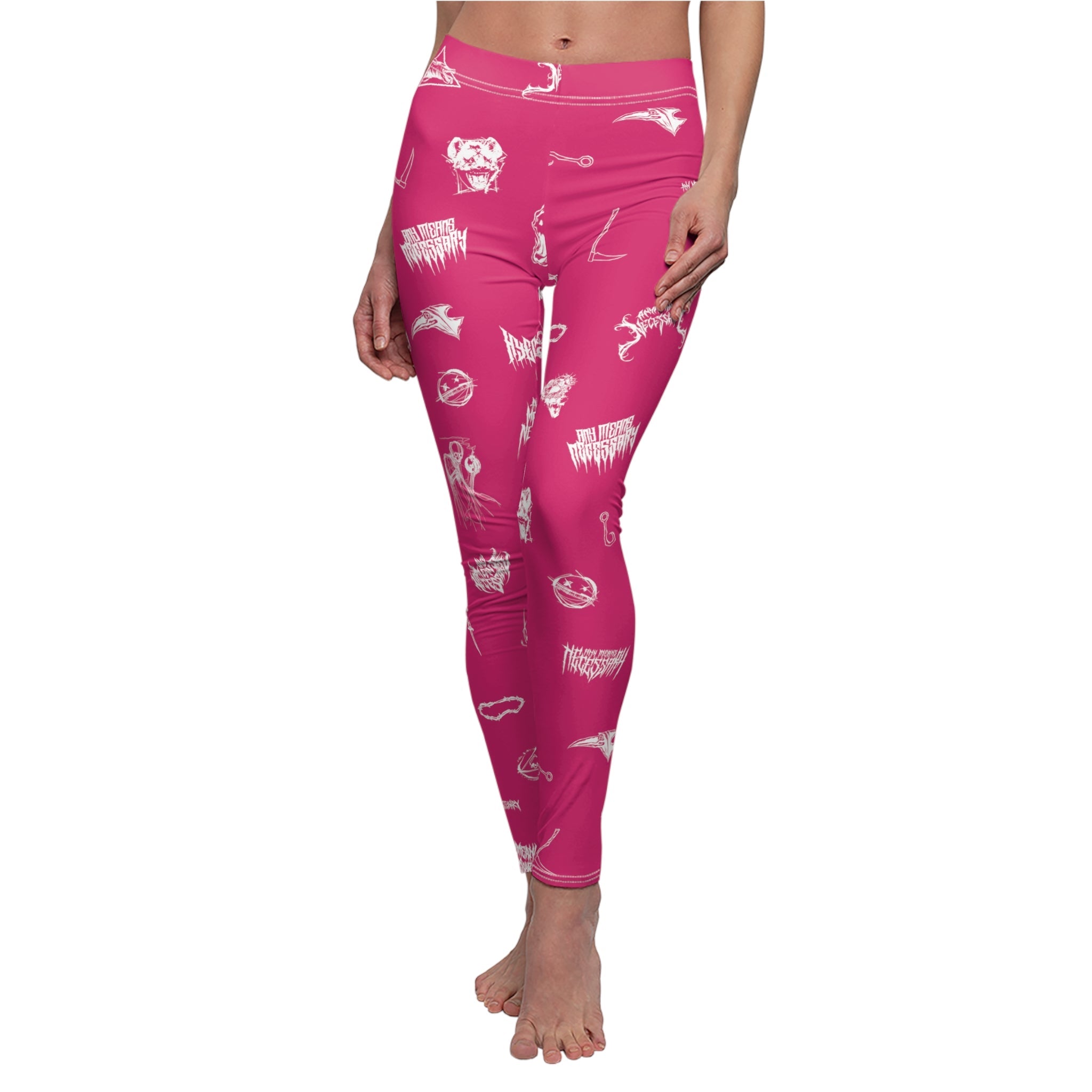 Wingbats Leggings — Fuchsia