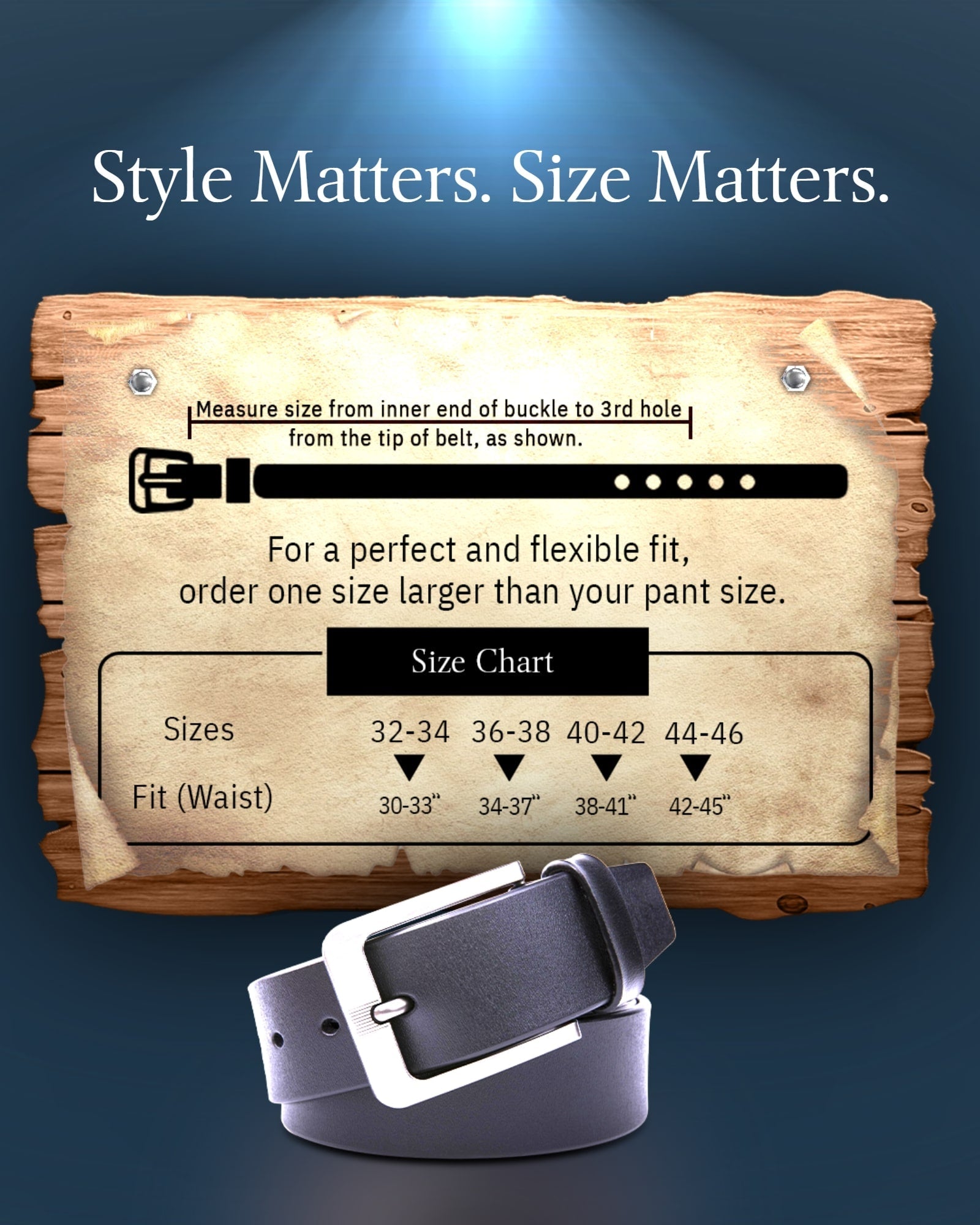Wide Genuine Leather Belt