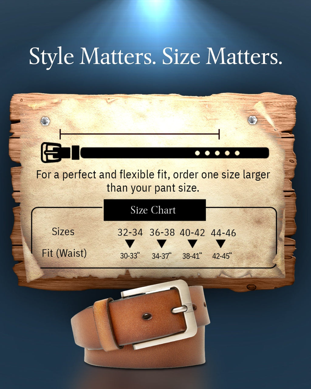 Wide Genuine Leather Belt