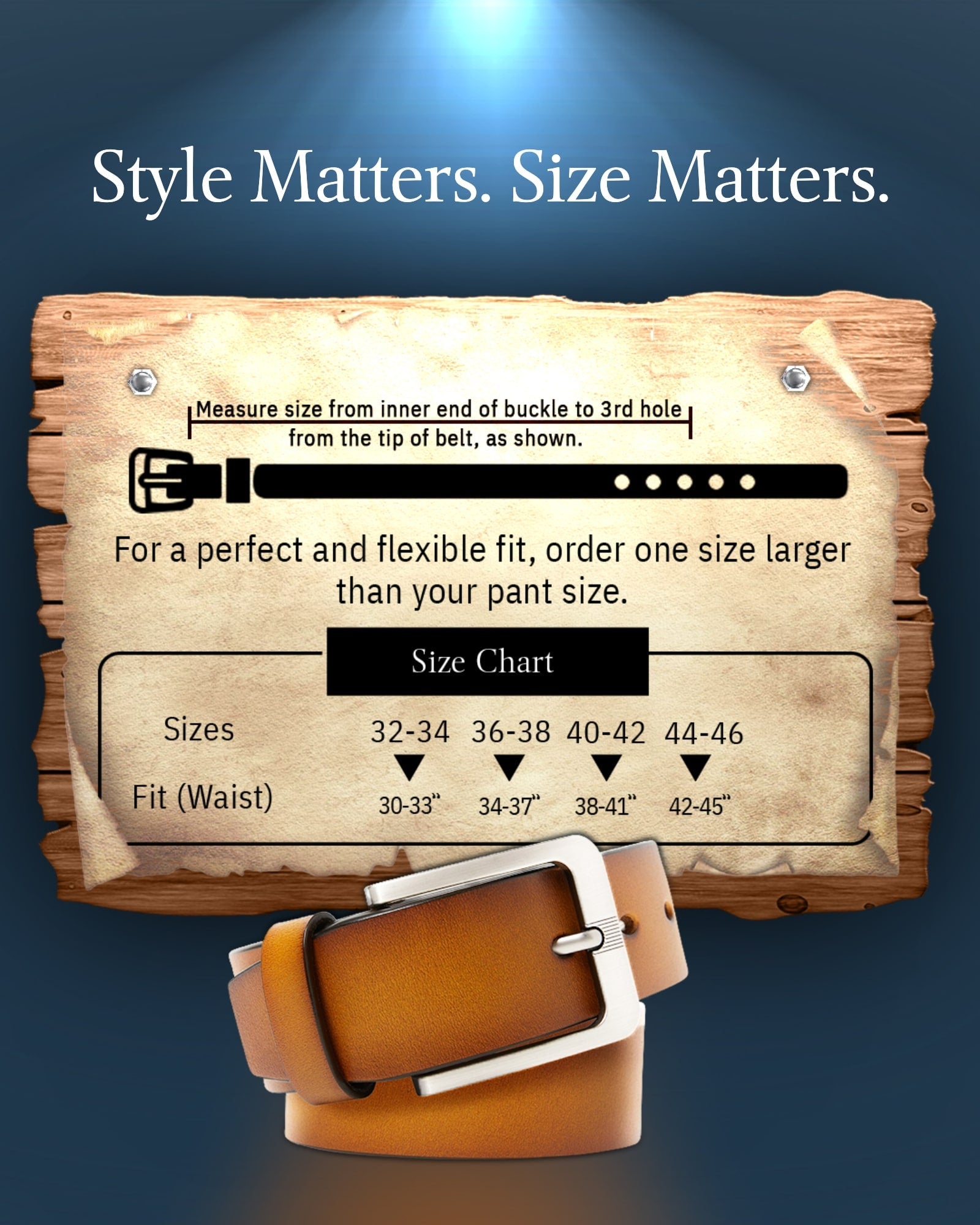 Wide Genuine Leather Belt