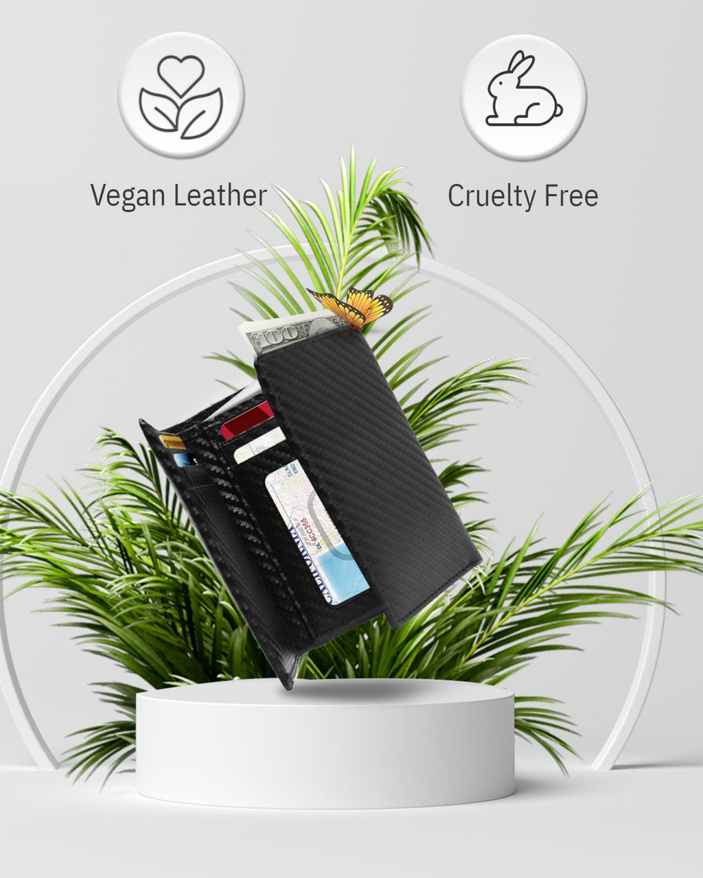 Vegan Leather Trifold Wallet