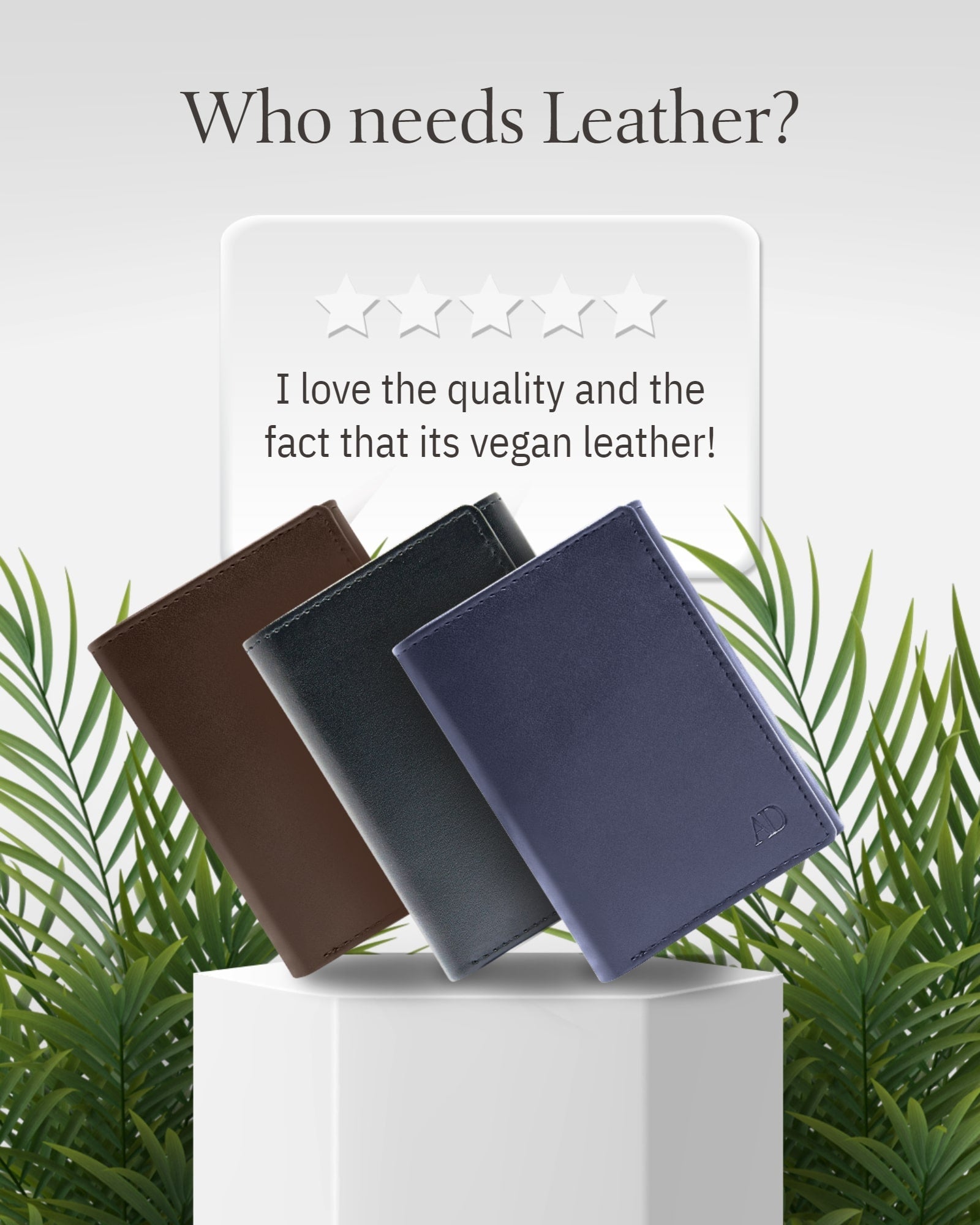 Vegan Leather Trifold Wallet