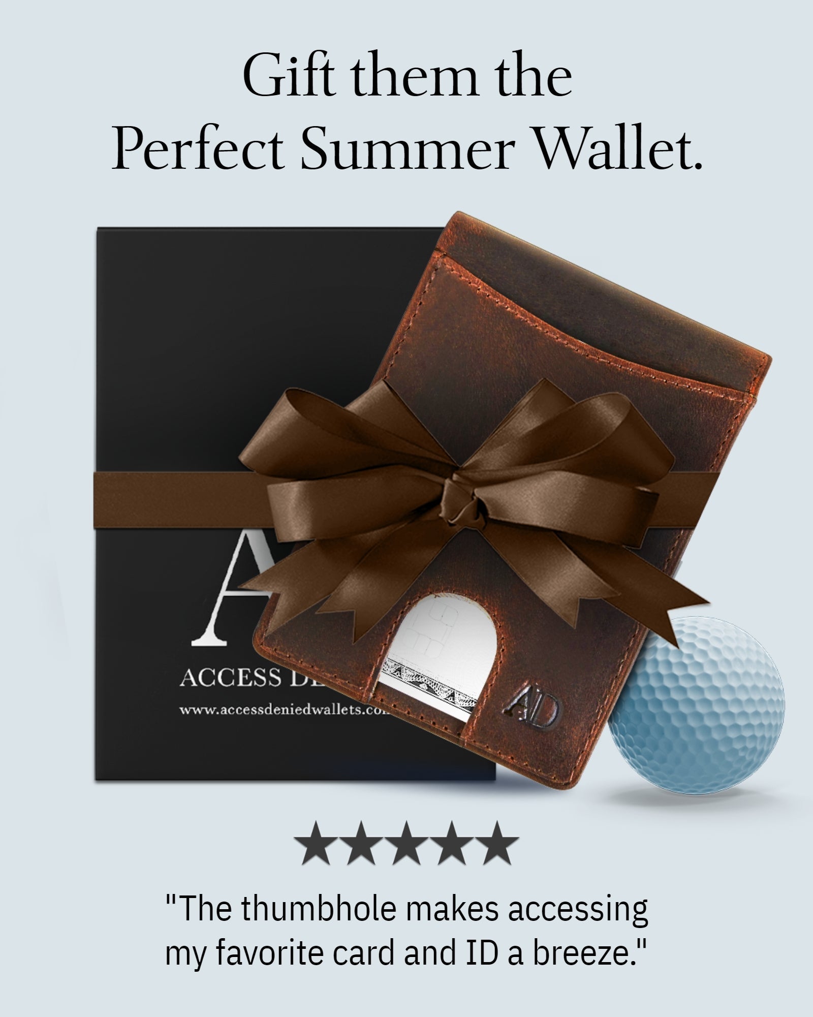Full Grain Leather Pull-Strap Bifold Wallet