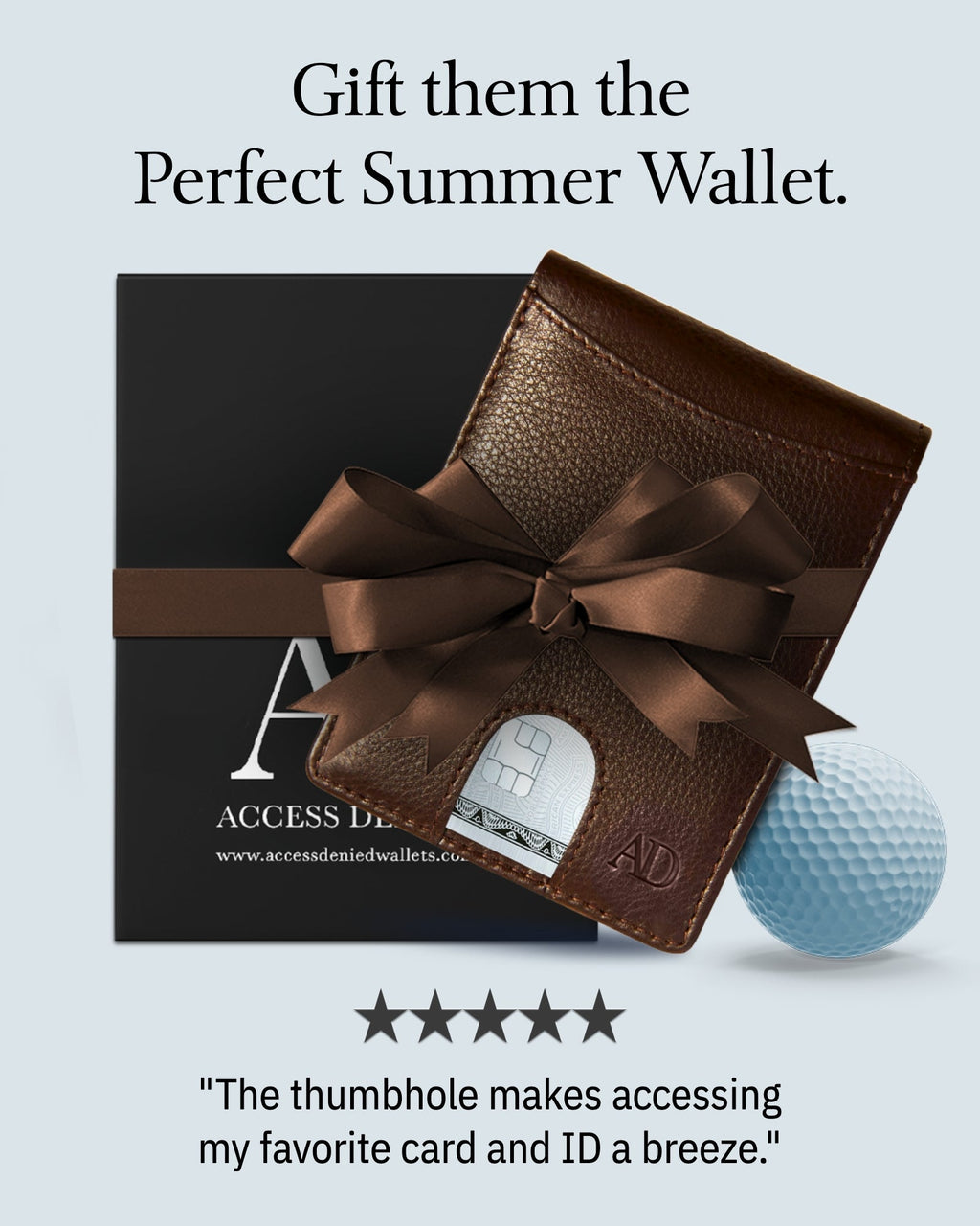 Full Grain Leather Pull-Strap Bifold Wallet