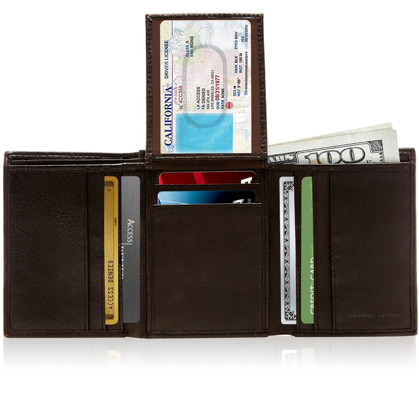 Full Grain Leather Trifold Wallet