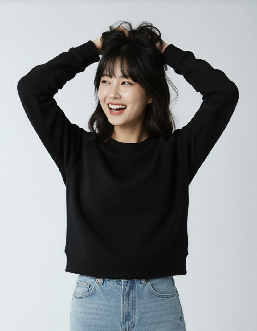 Midweight Crew Neck Fleece Sweatshirt