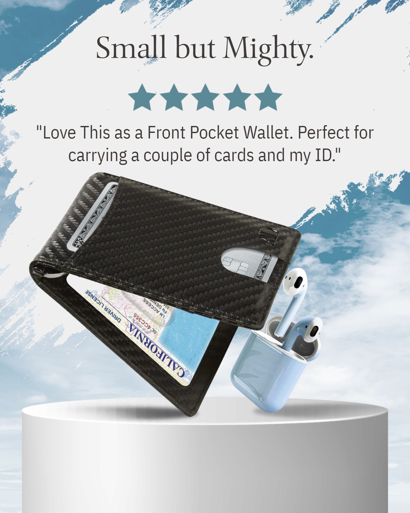 RFID Money Clip Bifold Wallet