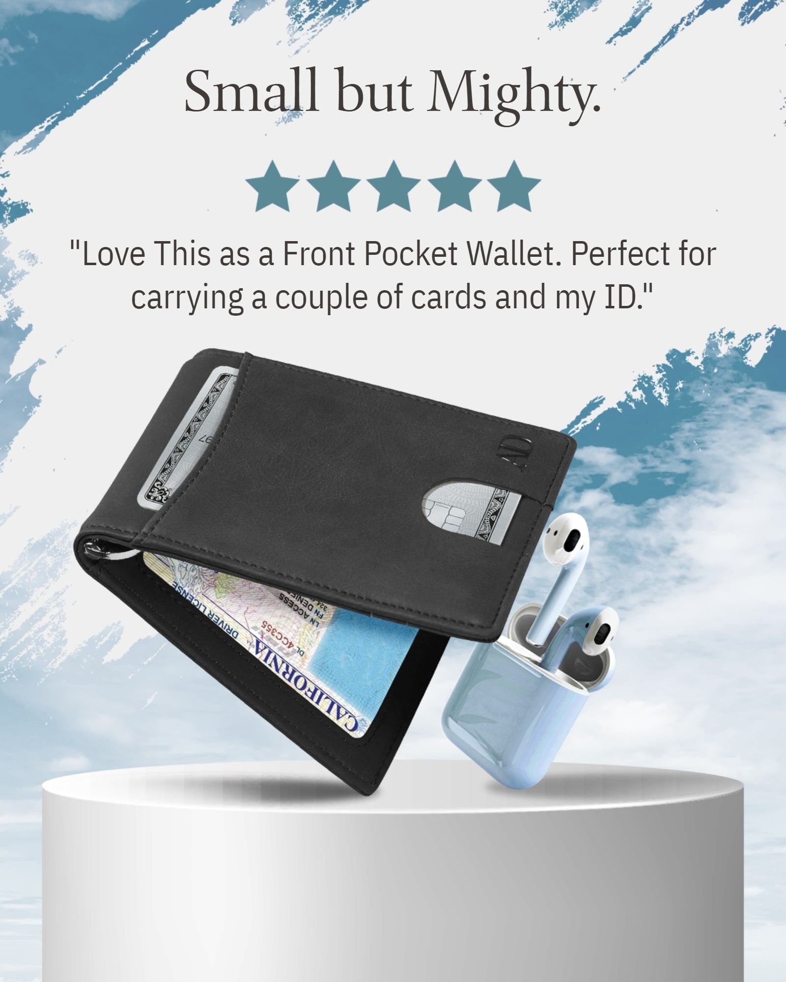 RFID Money Clip Bifold Wallet