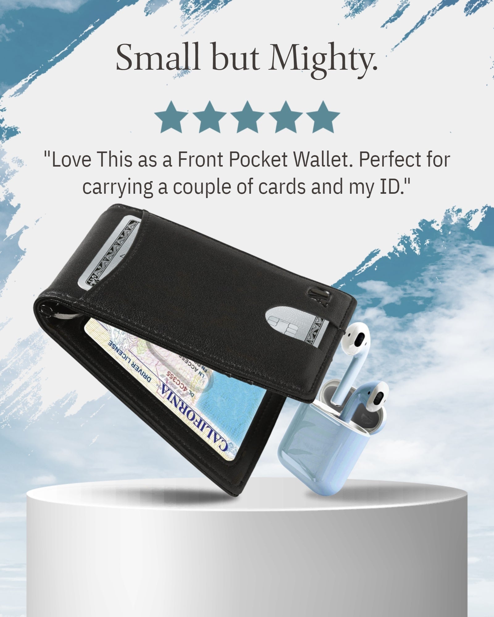 RFID Money Clip Bifold Wallet