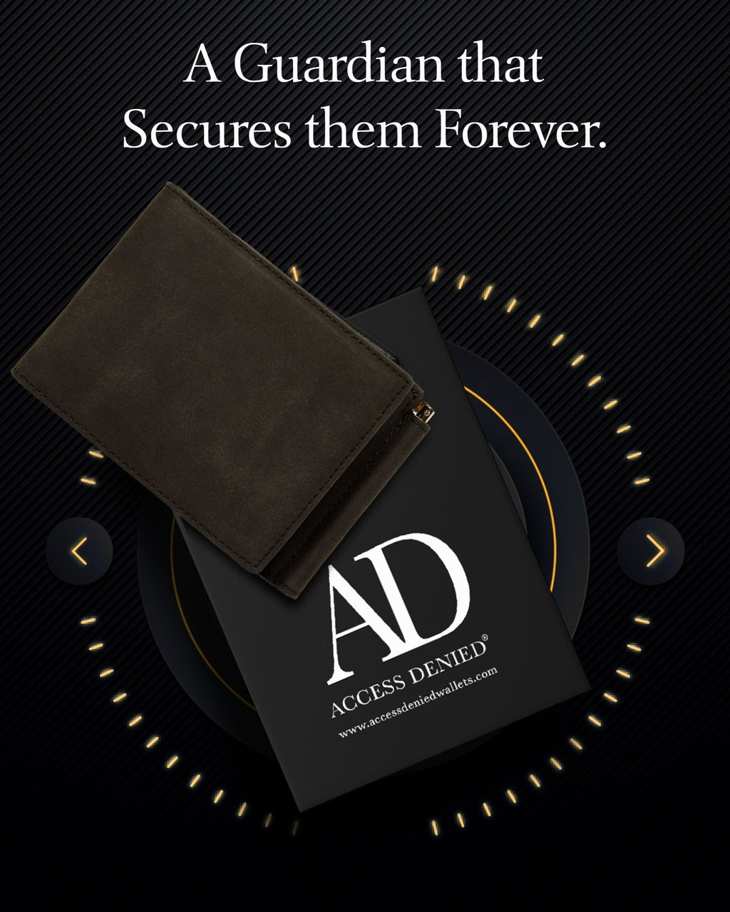 Vegan Leather Trifold Wallet with Money Clip